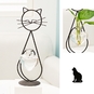 vase fer forgé cadeau verre coeur chat forme design original la boutik du chat A